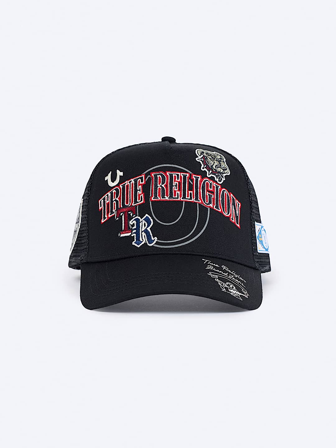True Religion -Multi-logo Trucker Hat