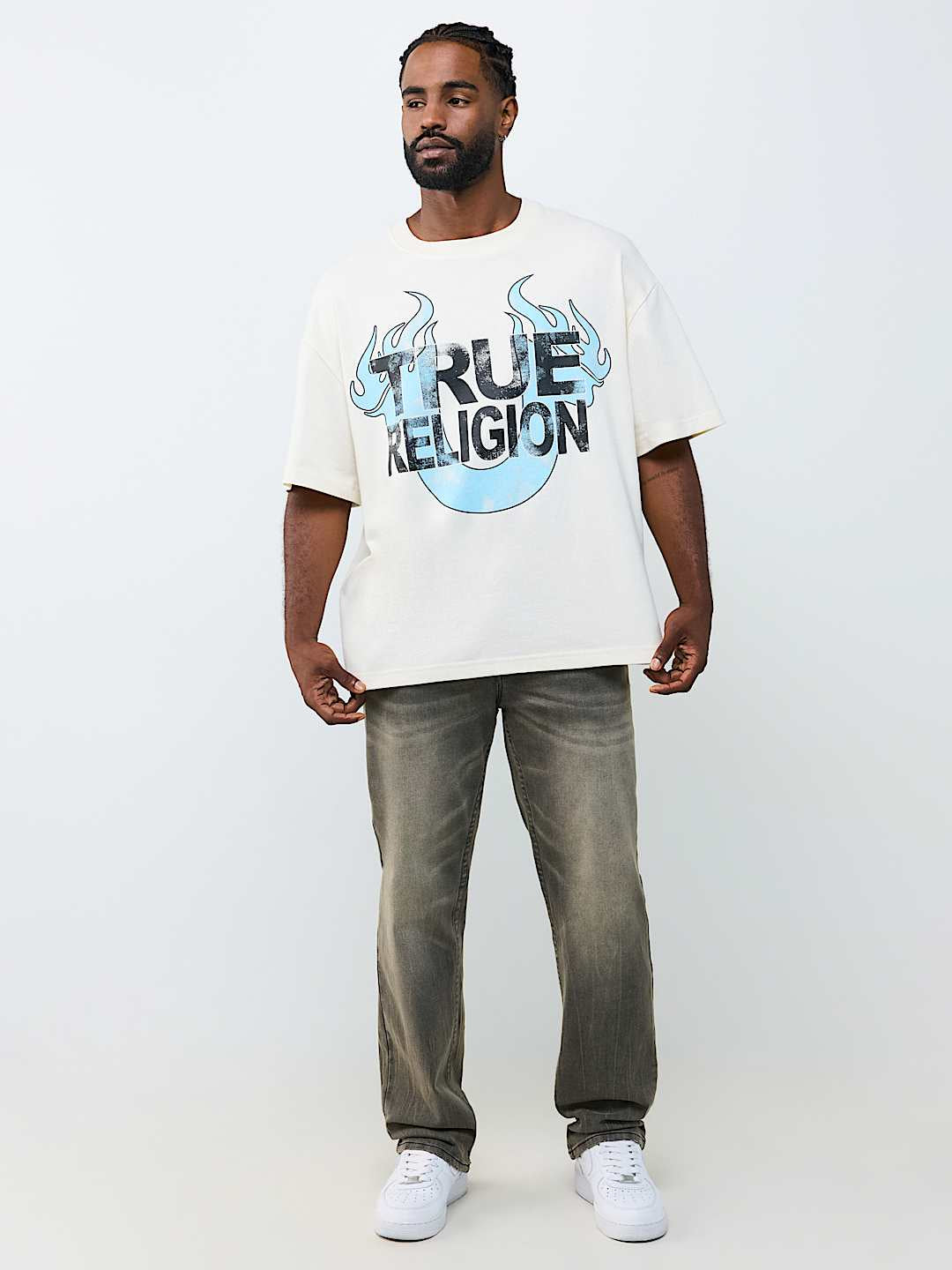 True Religion - Logo Tour Heavyweight Oversized Tee