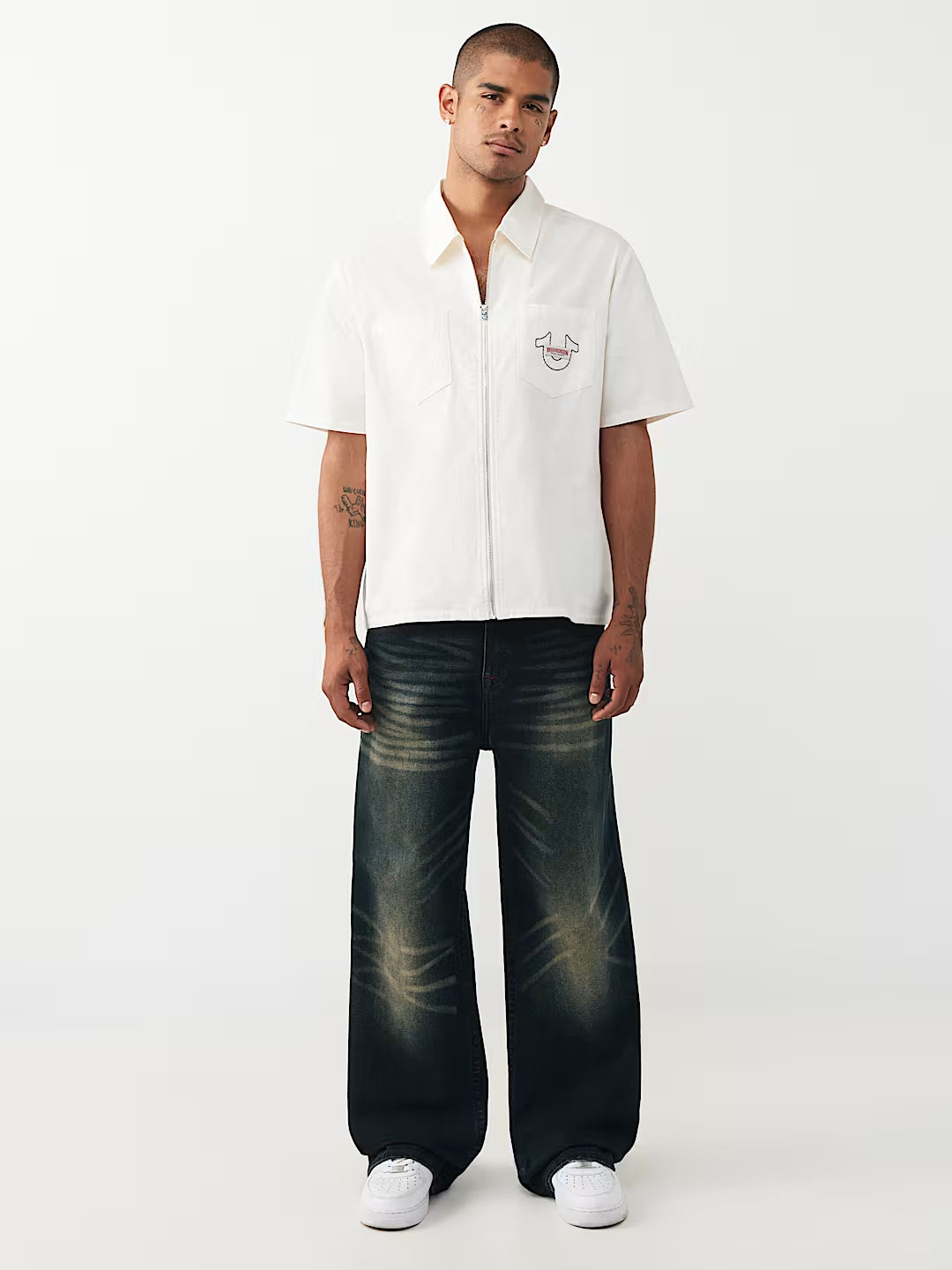 True Religion - Full-Zip Buddha Shirt
