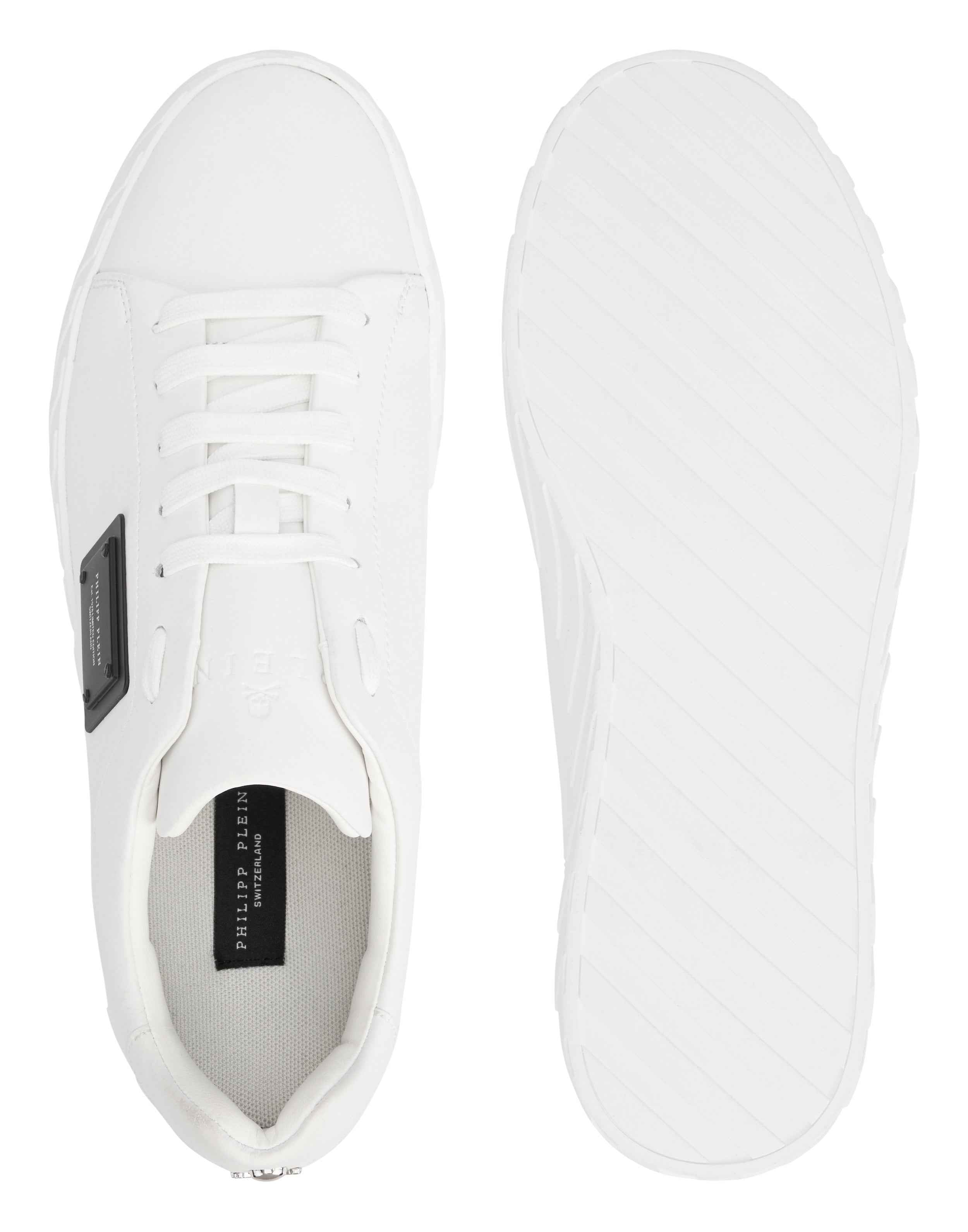 PHILIPP PLEIN - Nappa Leather Low-Top Sneakers Placca