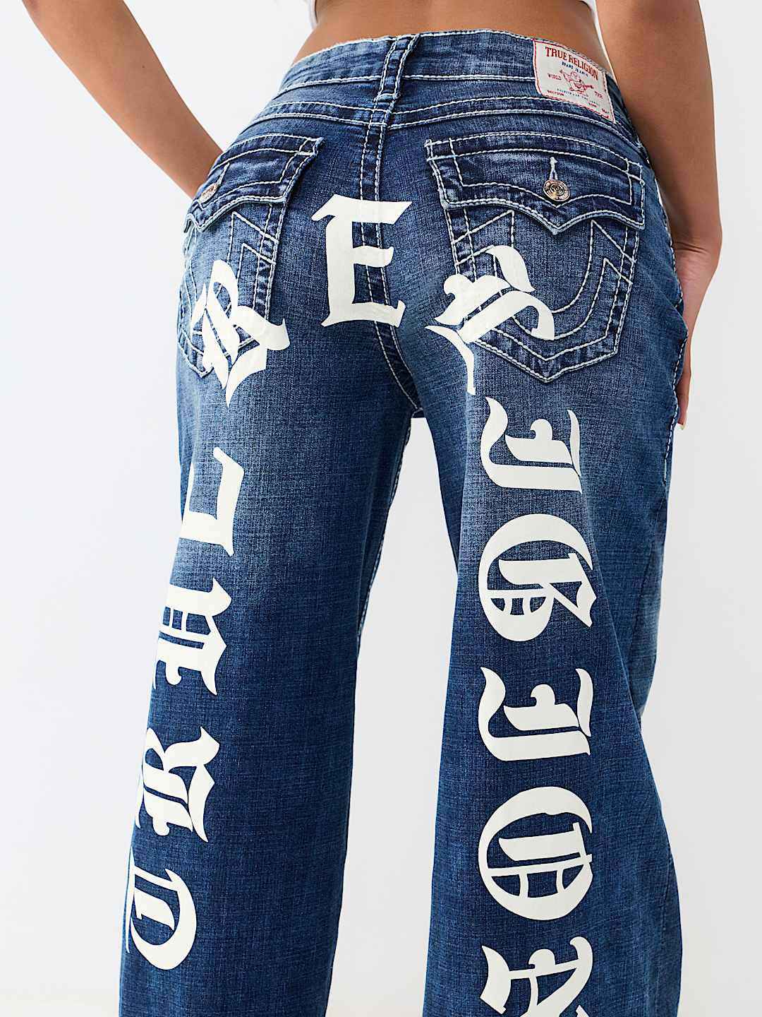 True Religion - jessie big t flap super baggy jean