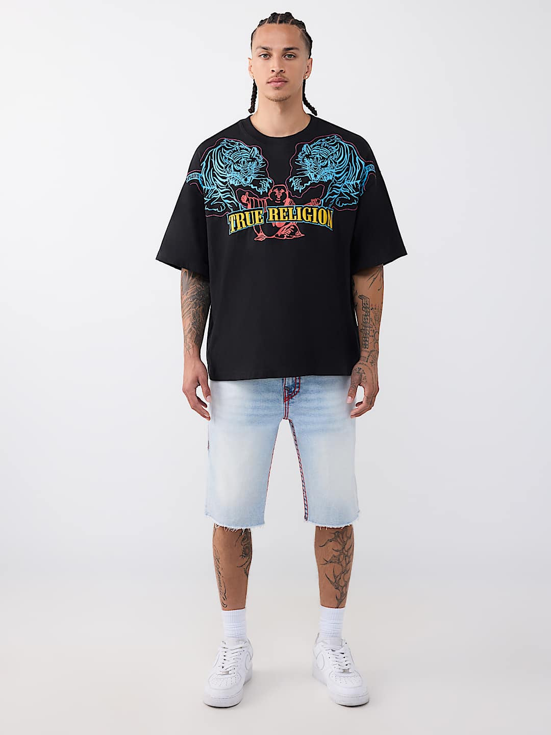 True Religion - Tiger Logo Heavyweight Oversized Tee