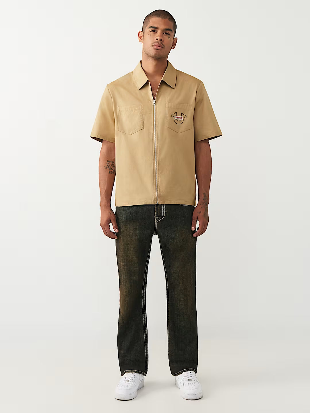 True Religion - Full-Zip Buddha Shirt