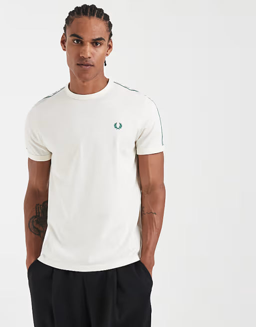Fred Perry - contrast tape ringer t-shirt in ecru