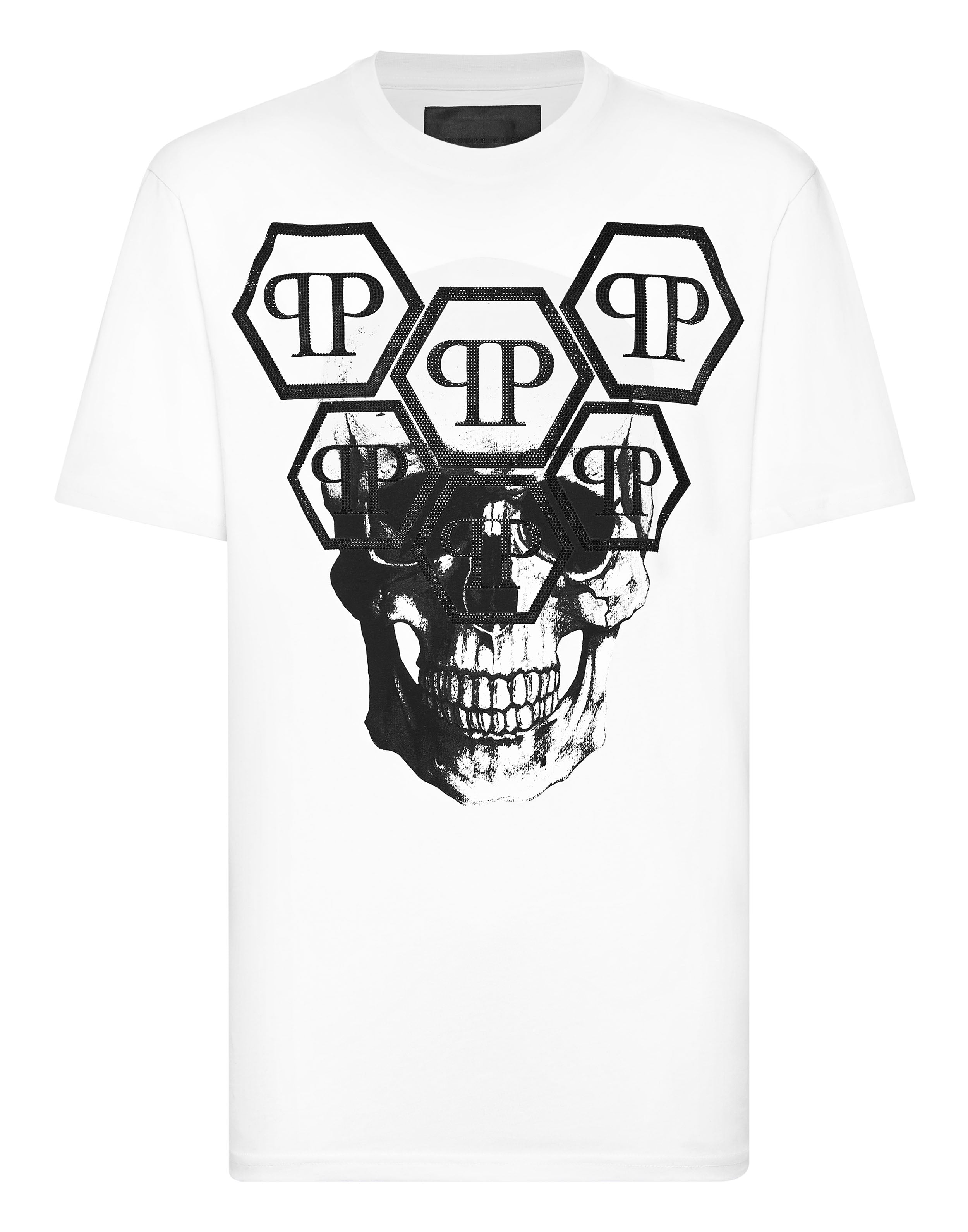 PHILIPP PLEIN - T-shirt Round Neck SS Stones Skull