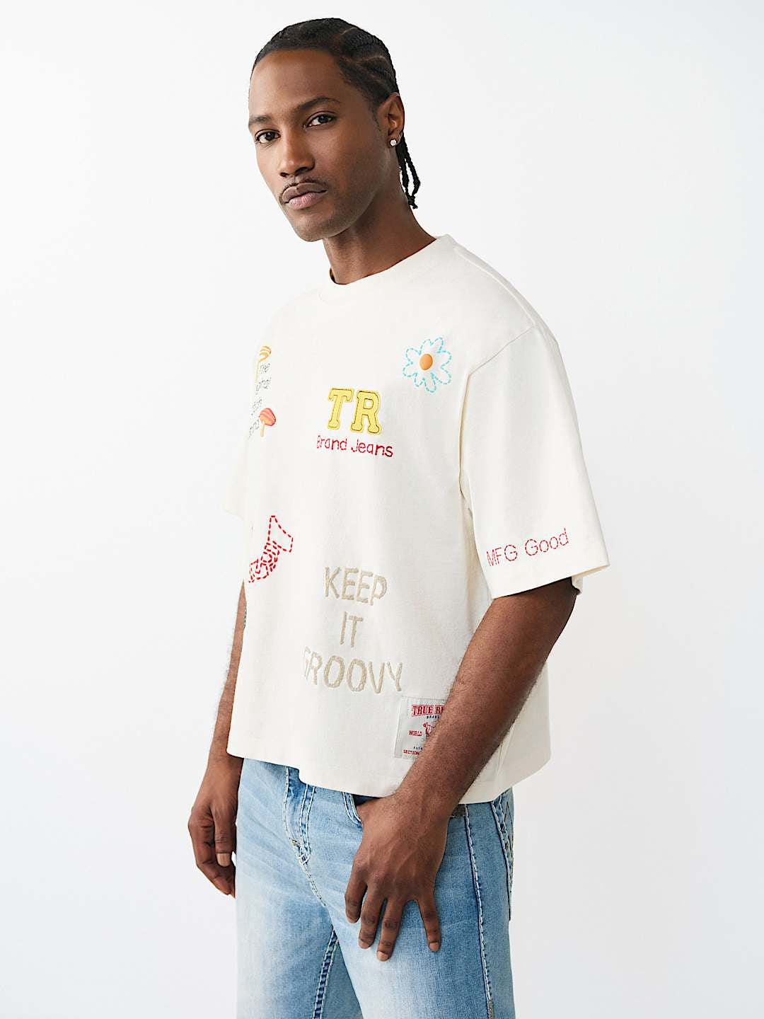 True Religion - Multi Logo Heavyweight Boxy Tee