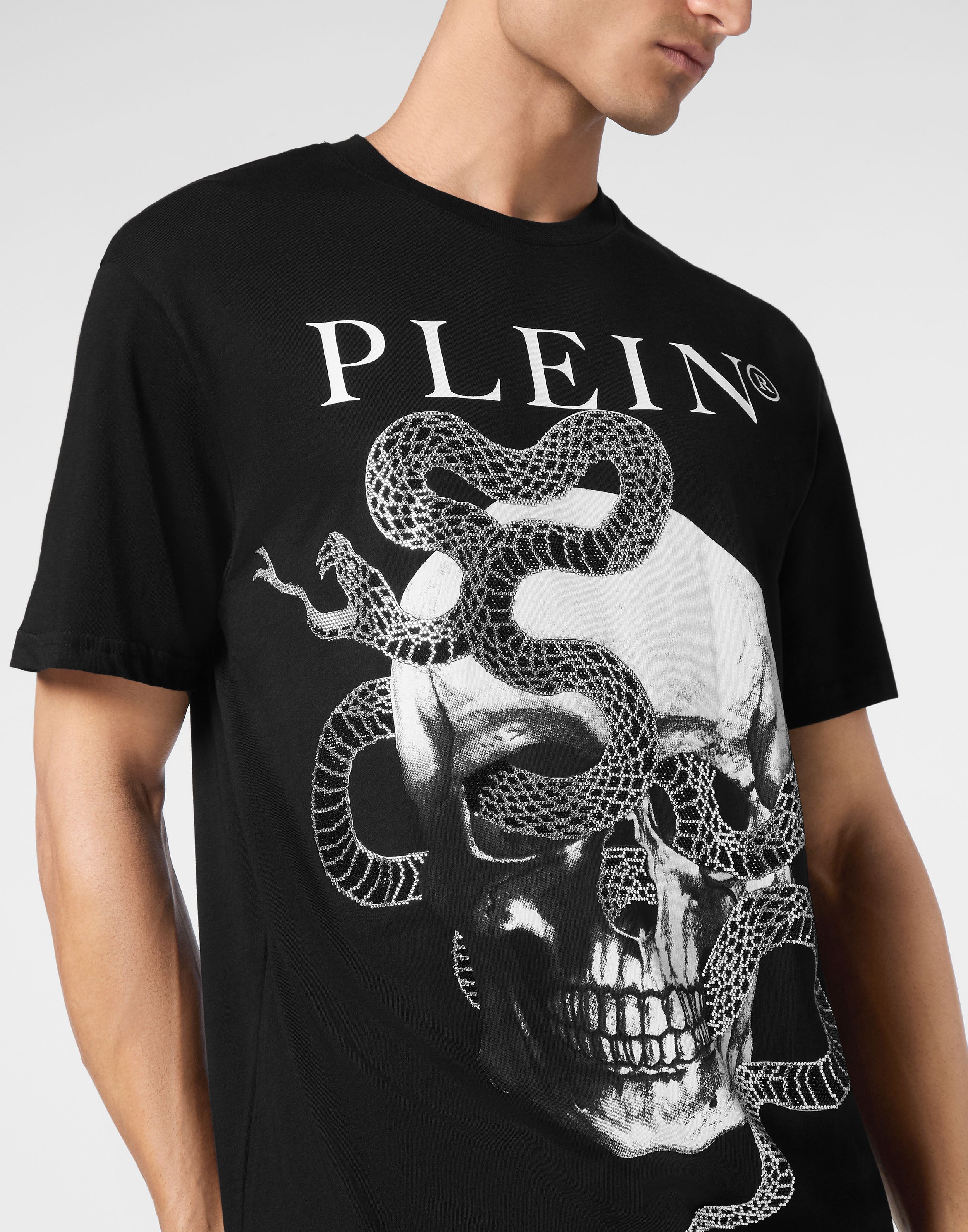 PHILIPP PLEIN - T-shirt Round Neck SS Stones Snake