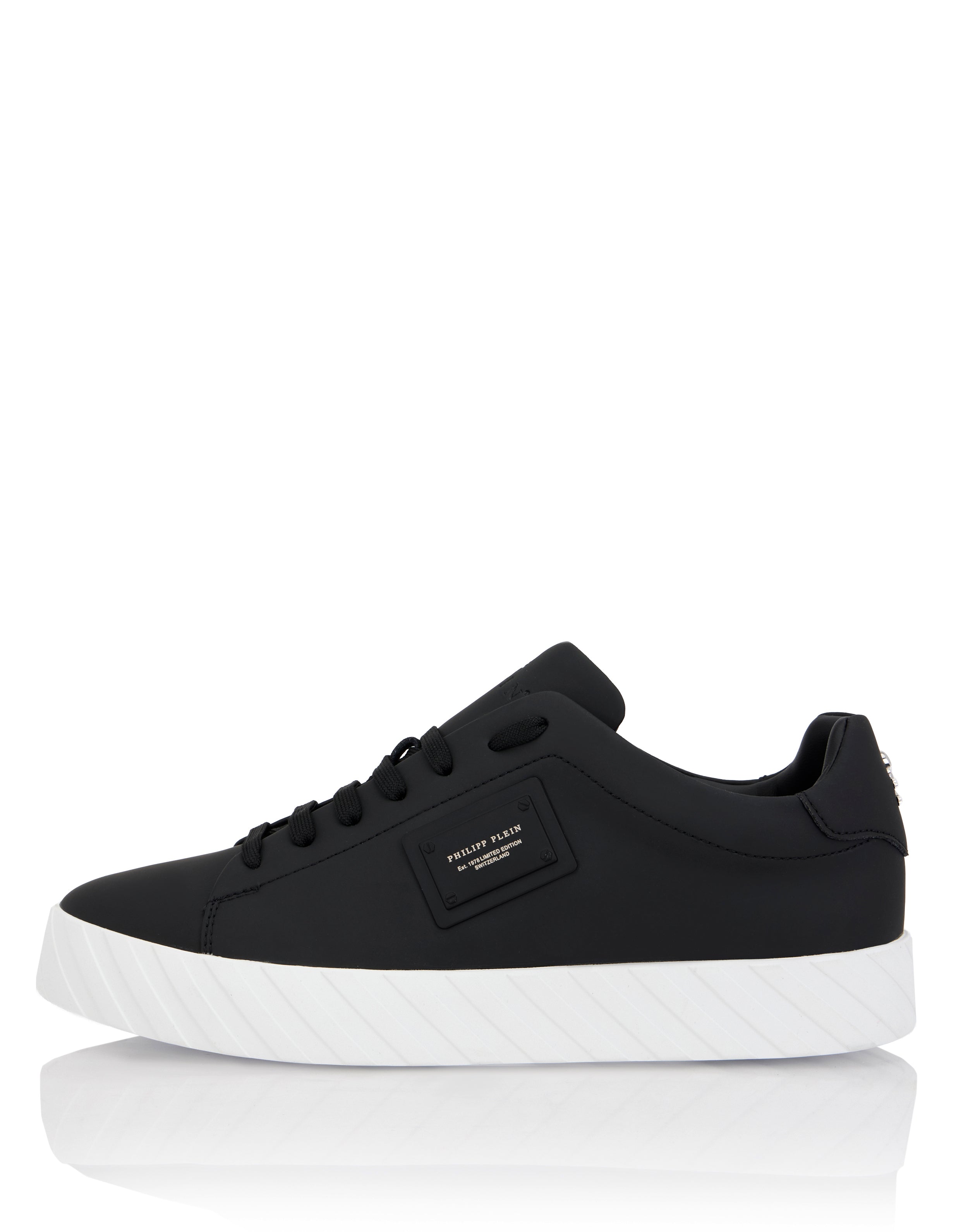PHILIPP PLEIN - Nappa Leather Low-Top Sneakers Placca