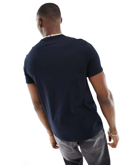 ringer t-shirt in navy