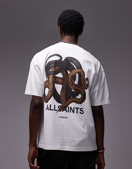Reticulate Back Graphic T-shirt In White