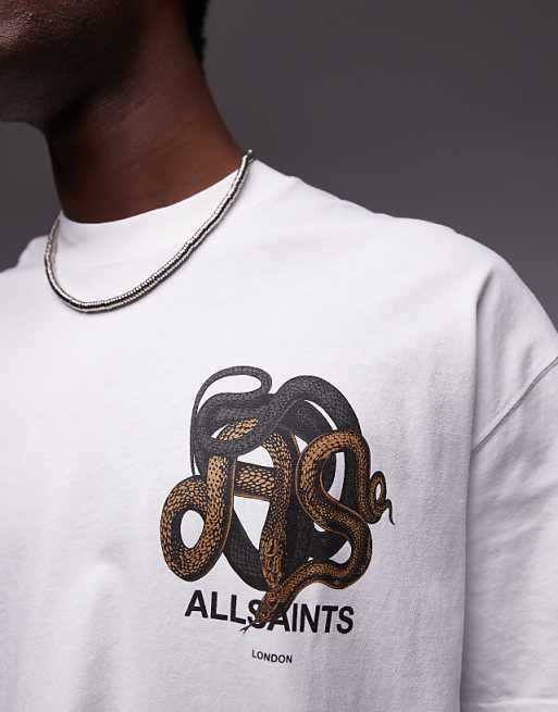 Reticulate Back Graphic T-shirt In White