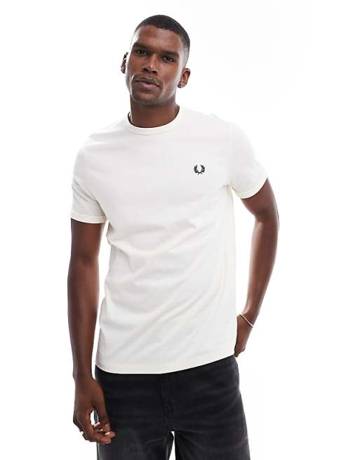 ringer t-shirt in ecru