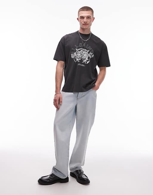 Better Days T-Shirt In Washed Black