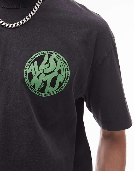 Distortion T-Shirt In Washed Black