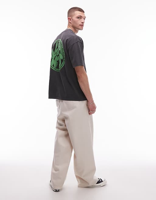 Distortion T-Shirt In Washed Black