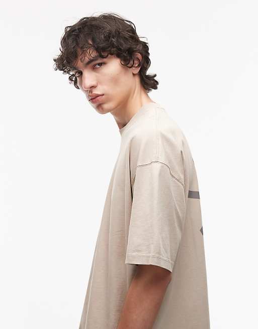 AllSaints - Tierra T-Shirt In Mire Brown IMMEDIATE - Brandatak Store