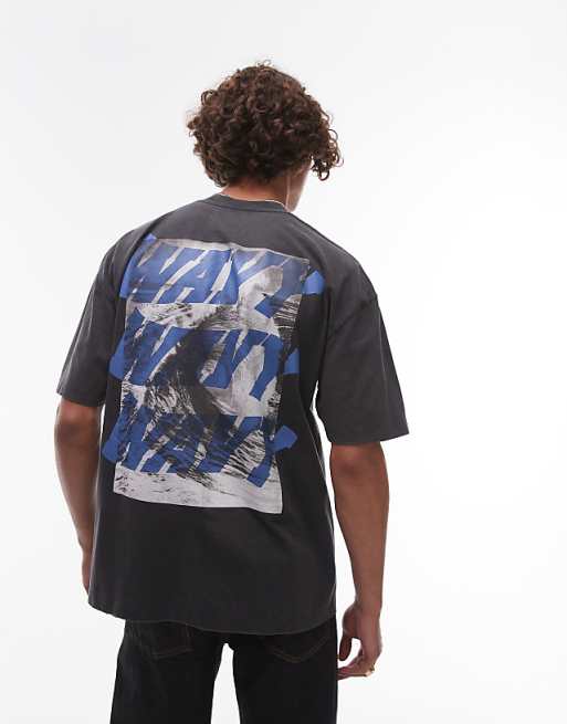 AllSaints - Wavy T-Shirt In Washed Black IMMEDIATE - Brandatak Store