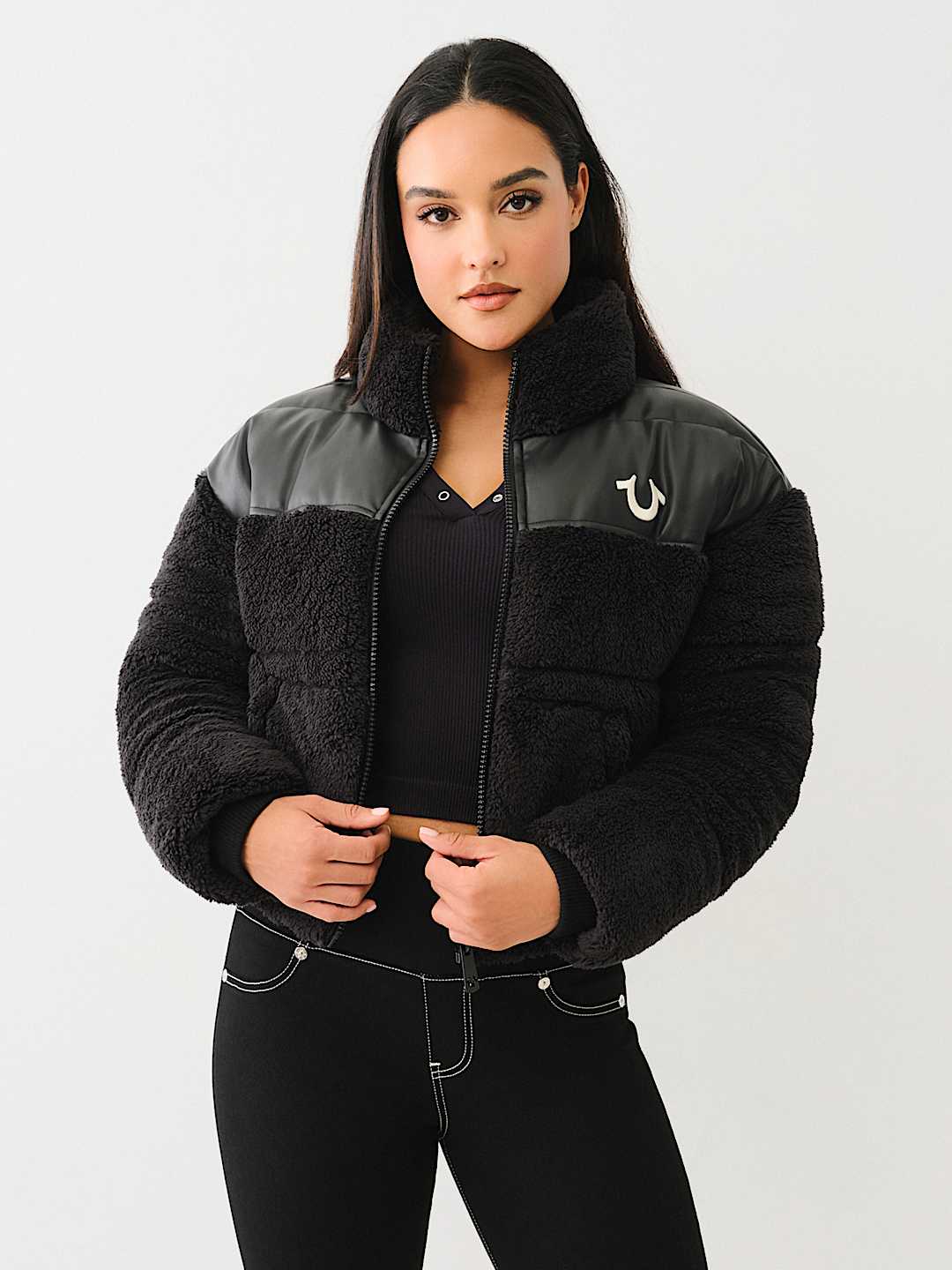 True Religion - EMBROIDERED SHERPA JACKET