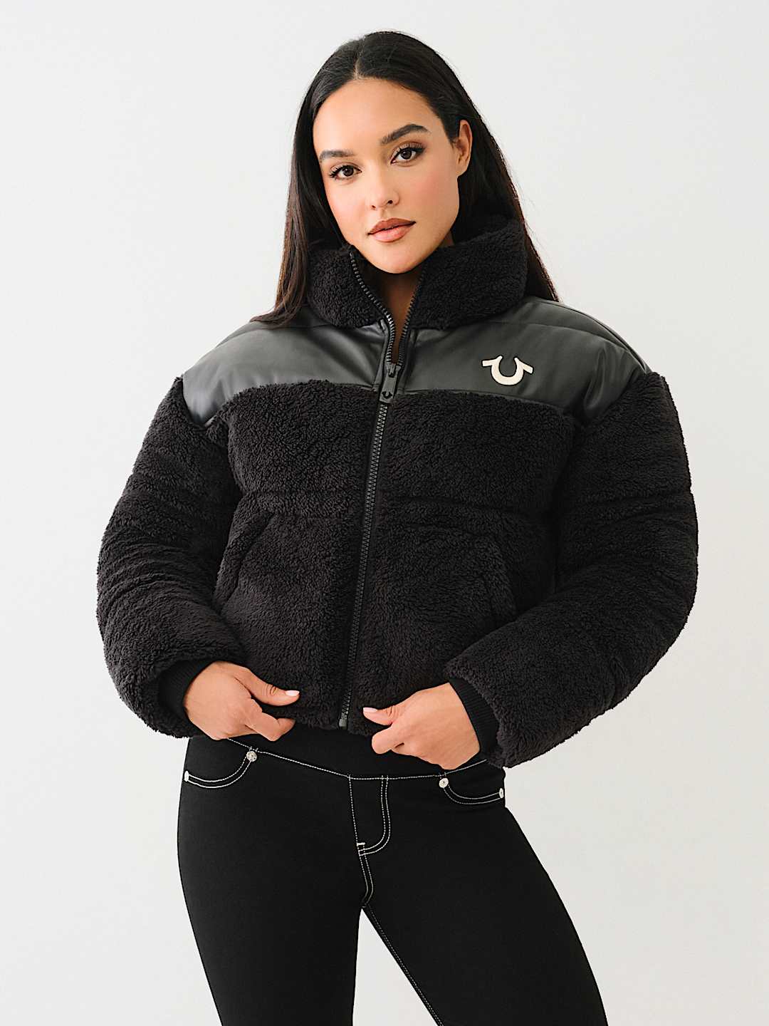 True Religion - EMBROIDERED SHERPA JACKET