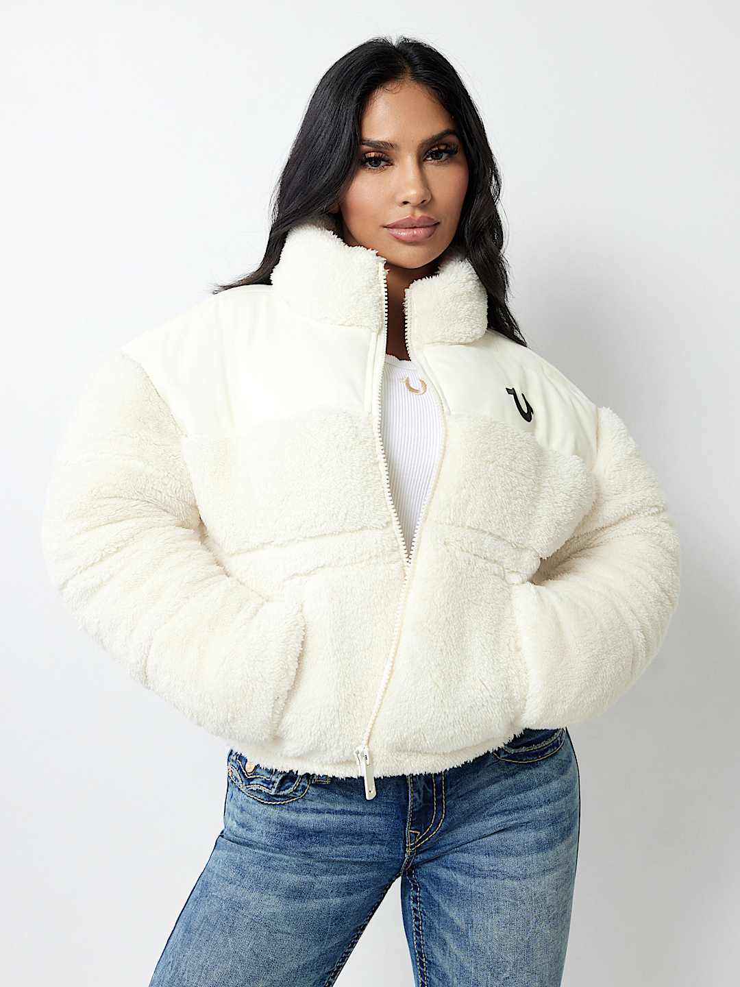 True Religion - EMBROIDERED SHERPA JACKET