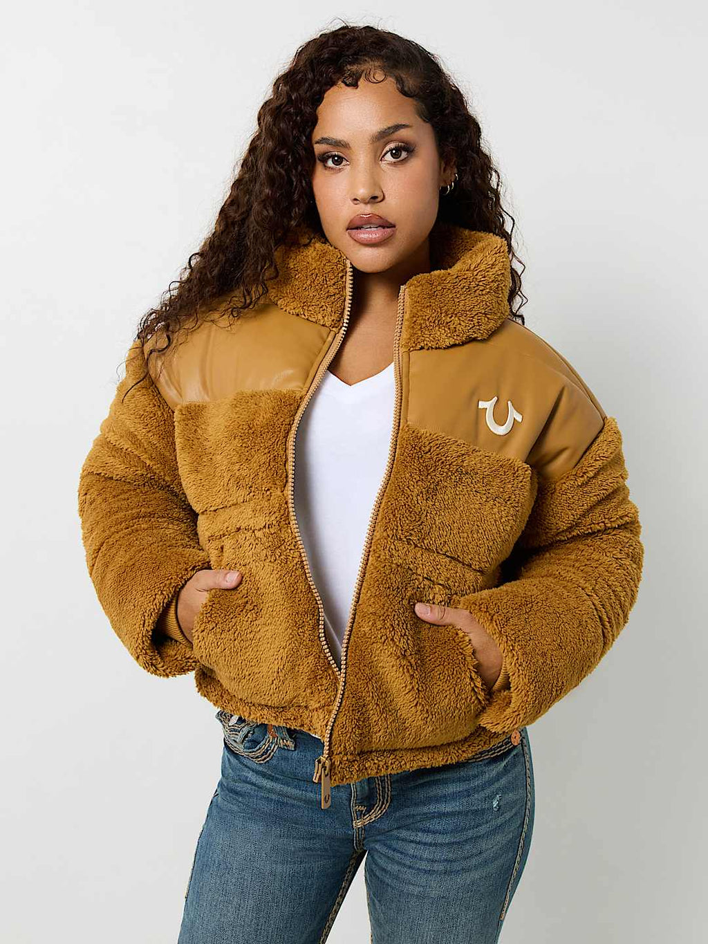 True Religion - EMBROIDERED SHERPA JACKET