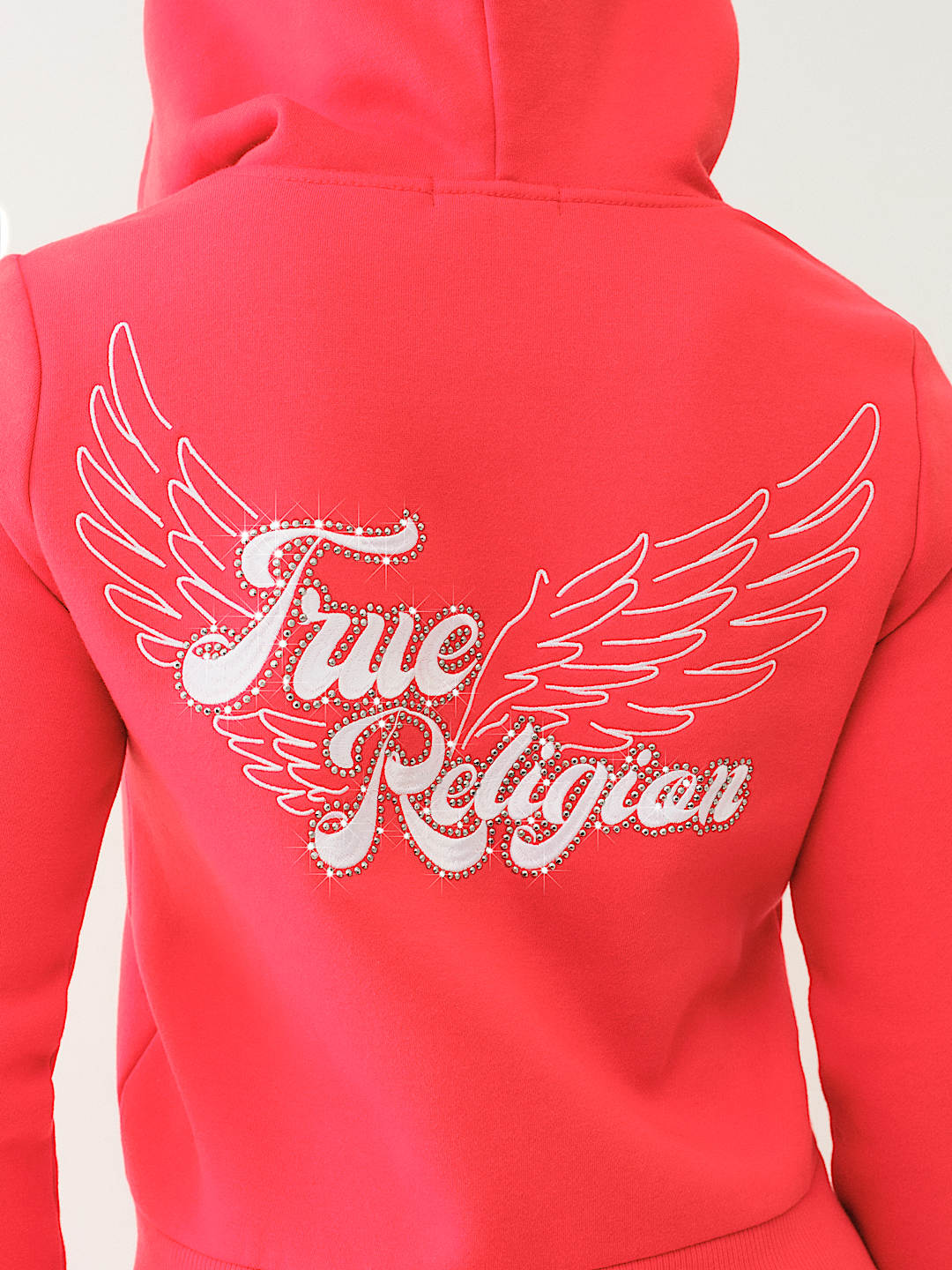 True Religion - CLASSIC WINGED CRYSTAL ZIP HOODIE