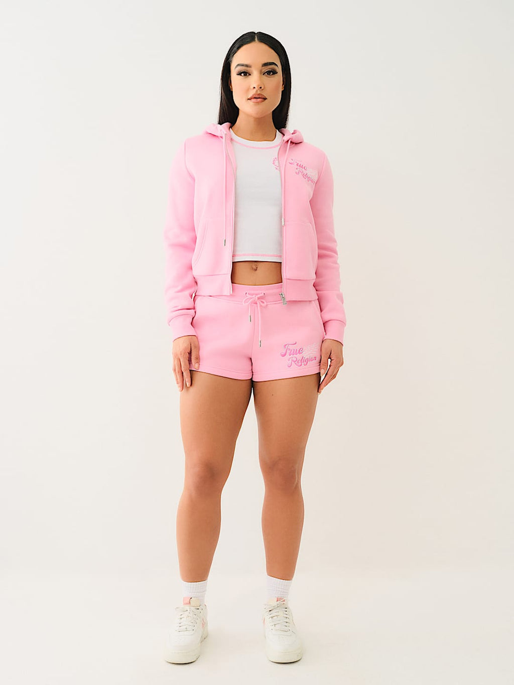 True Religion - CLASSIC WINGED CRYSTAL ZIP HOODIE