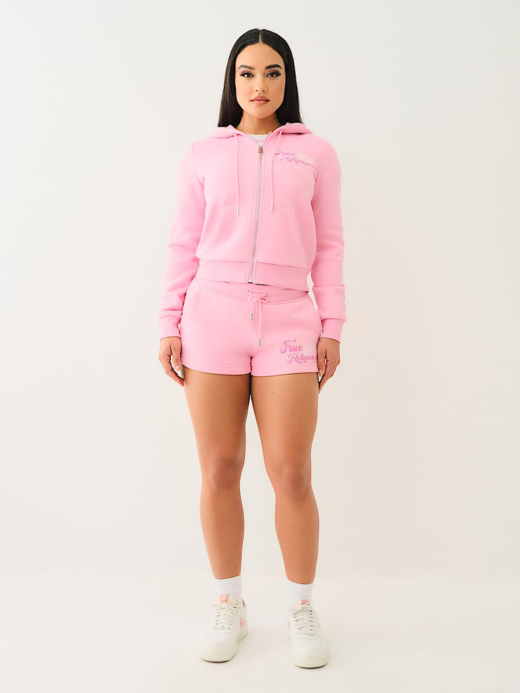 True Religion - CLASSIC WINGED CRYSTAL ZIP HOODIE