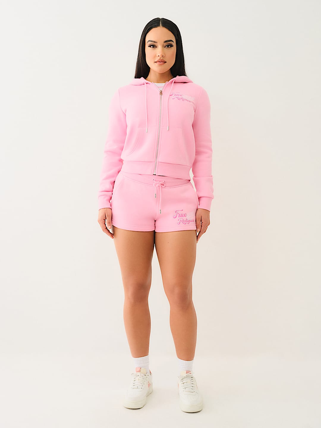 True Religion - CLASSIC WINGED CRYSTAL ZIP HOODIE