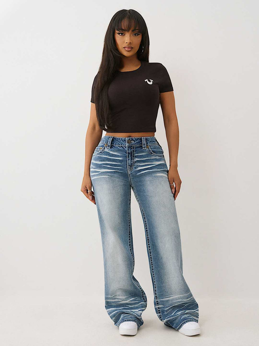 True Religion - BOBBI MID RISE BIG T BAGGY JEAN