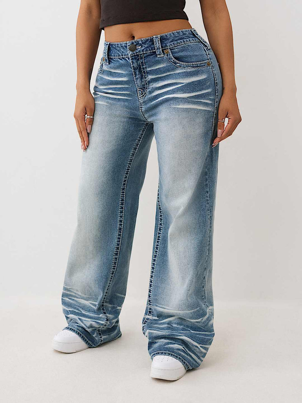 True Religion - BOBBI MID RISE BIG T BAGGY JEAN