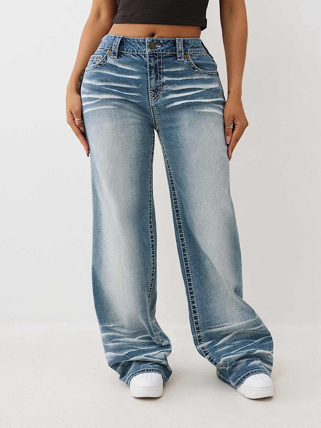 True Religion - BOBBI MID RISE BIG T BAGGY JEAN