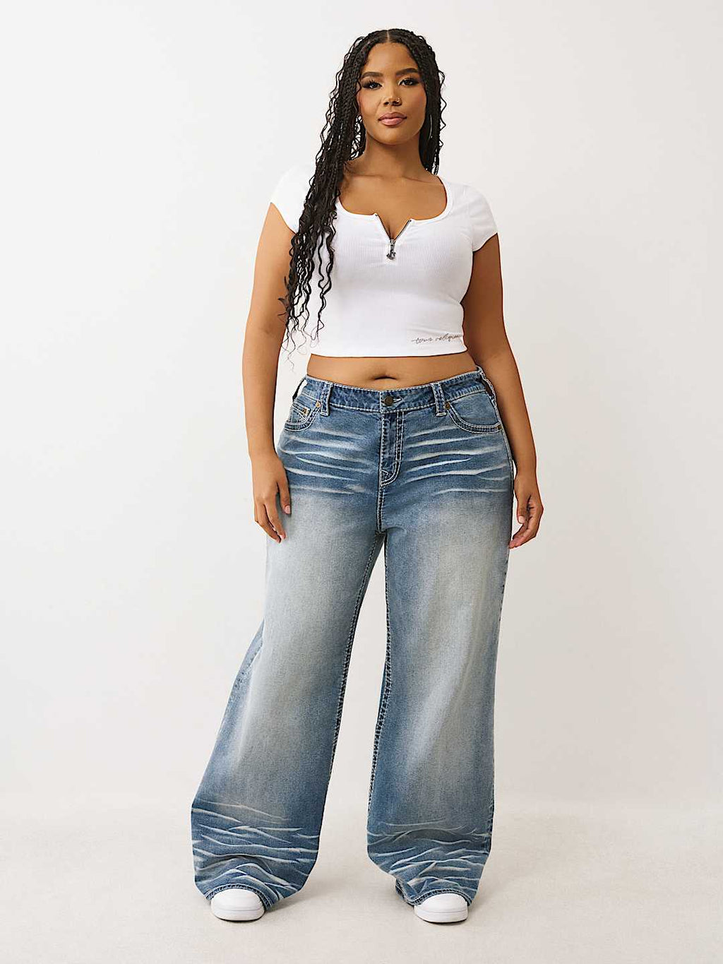 True Religion - BOBBI MID RISE BIG T BAGGY JEAN