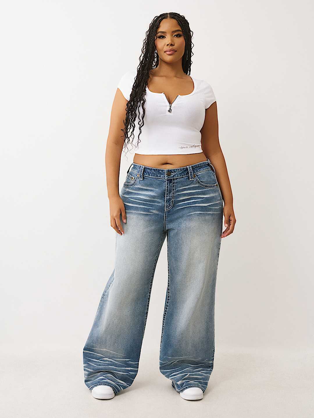 True Religion - BOBBI MID RISE BIG T BAGGY JEAN
