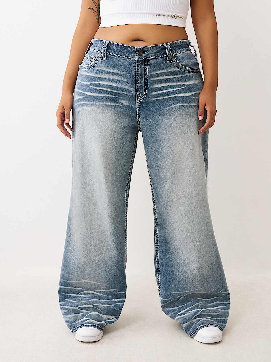 True Religion - BOBBI MID RISE BIG T BAGGY JEAN