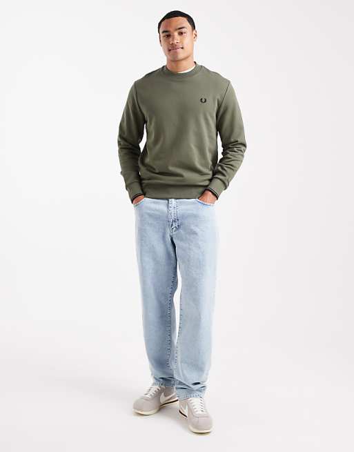 Fred Perry - crew neck sweatshirt in khaki