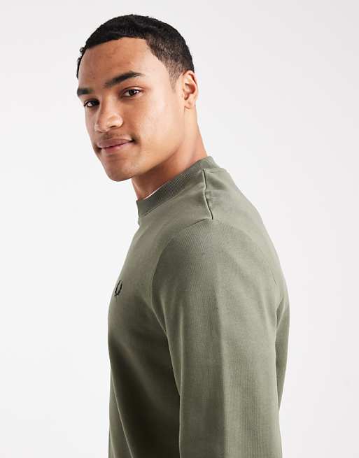Fred Perry - crew neck sweatshirt in khaki