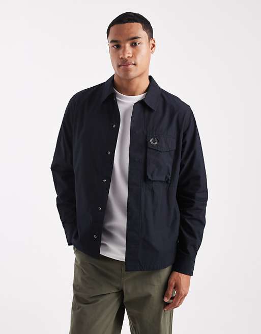 Fred Perry - Poplin Overshirt In Black