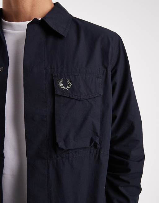 Fred Perry - Poplin Overshirt In Black