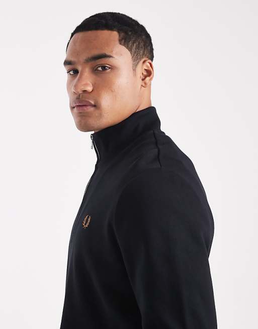 Fred Perry - Half zip sweatshirt in black