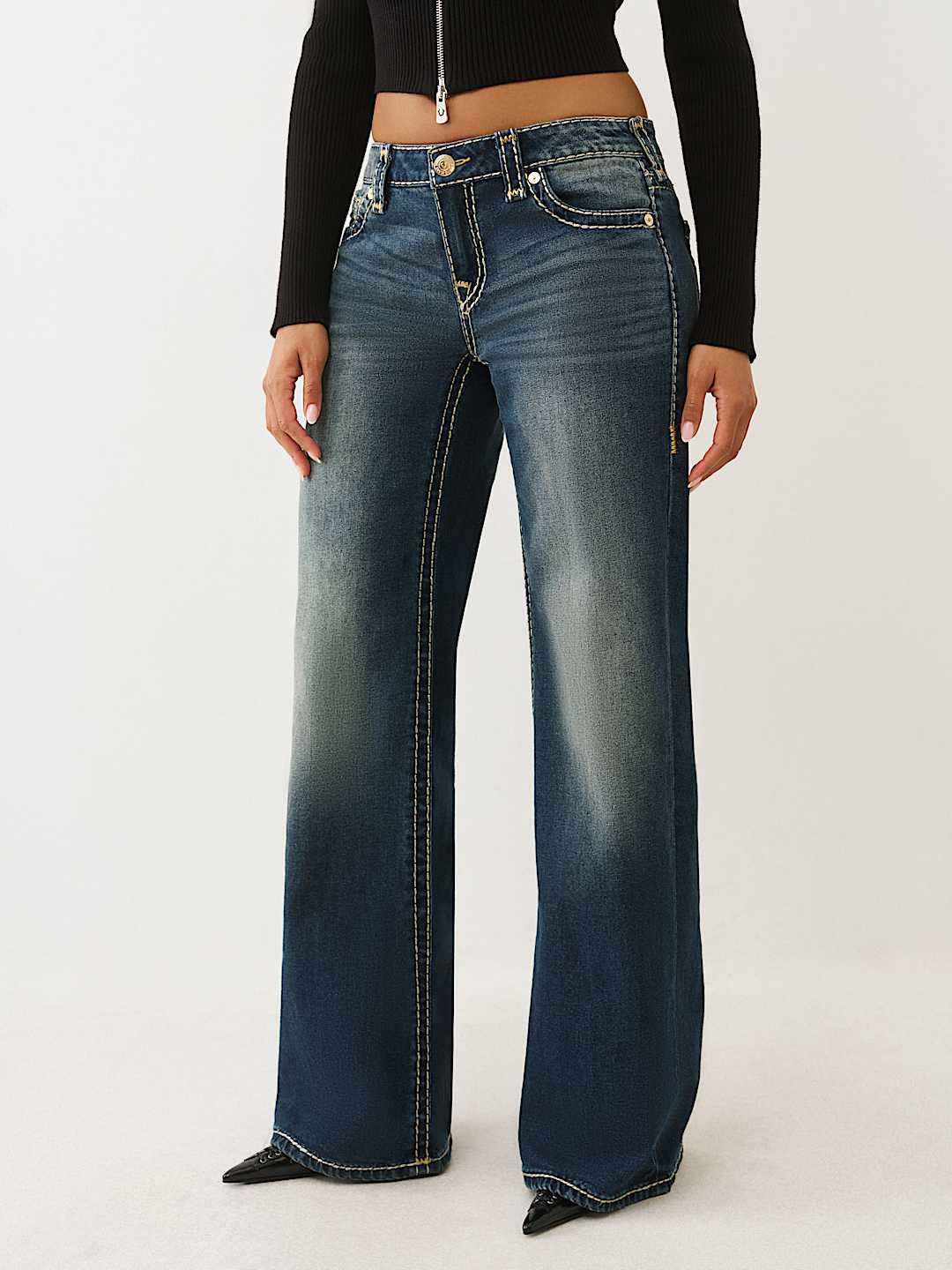True Religion - BOBBI LOW RISE LUREX SUPER T BAGGY JEAN - Brandatak Store