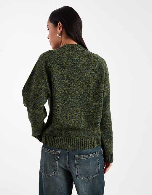 Fred Perry - marl jumper in green