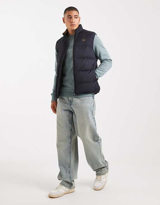 Fred Perry - sportswear graphic sweatshirt in light blue