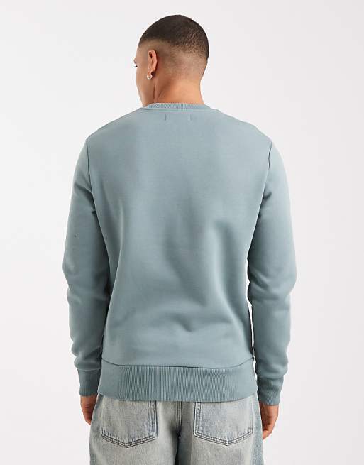 Fred Perry - sportswear graphic sweatshirt in light blue