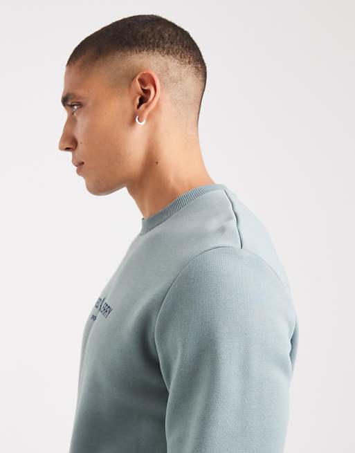 Fred Perry - sportswear graphic sweatshirt in light blue