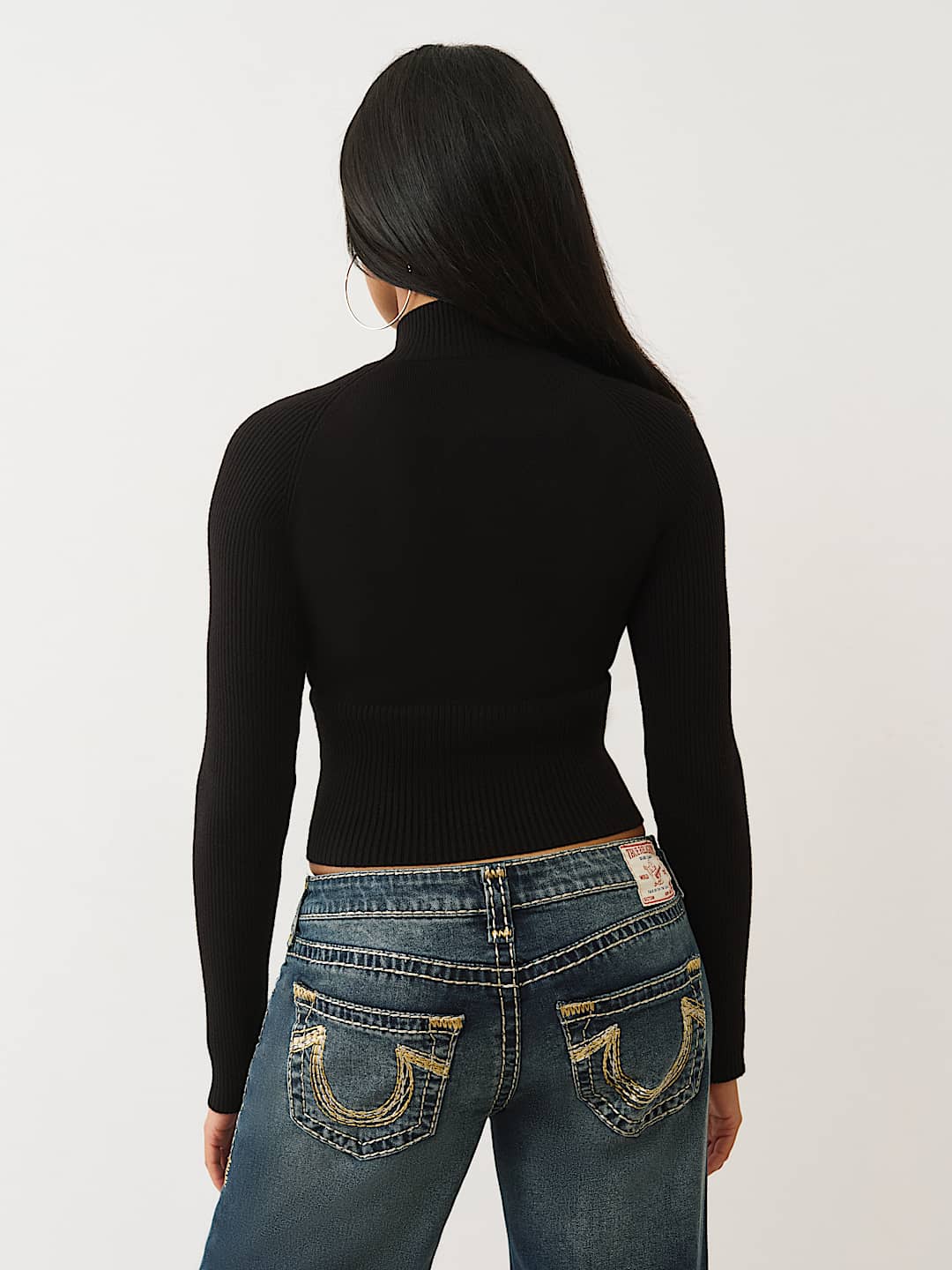 TRUE RELIGION - CRYSTAL ZIP SWEATER