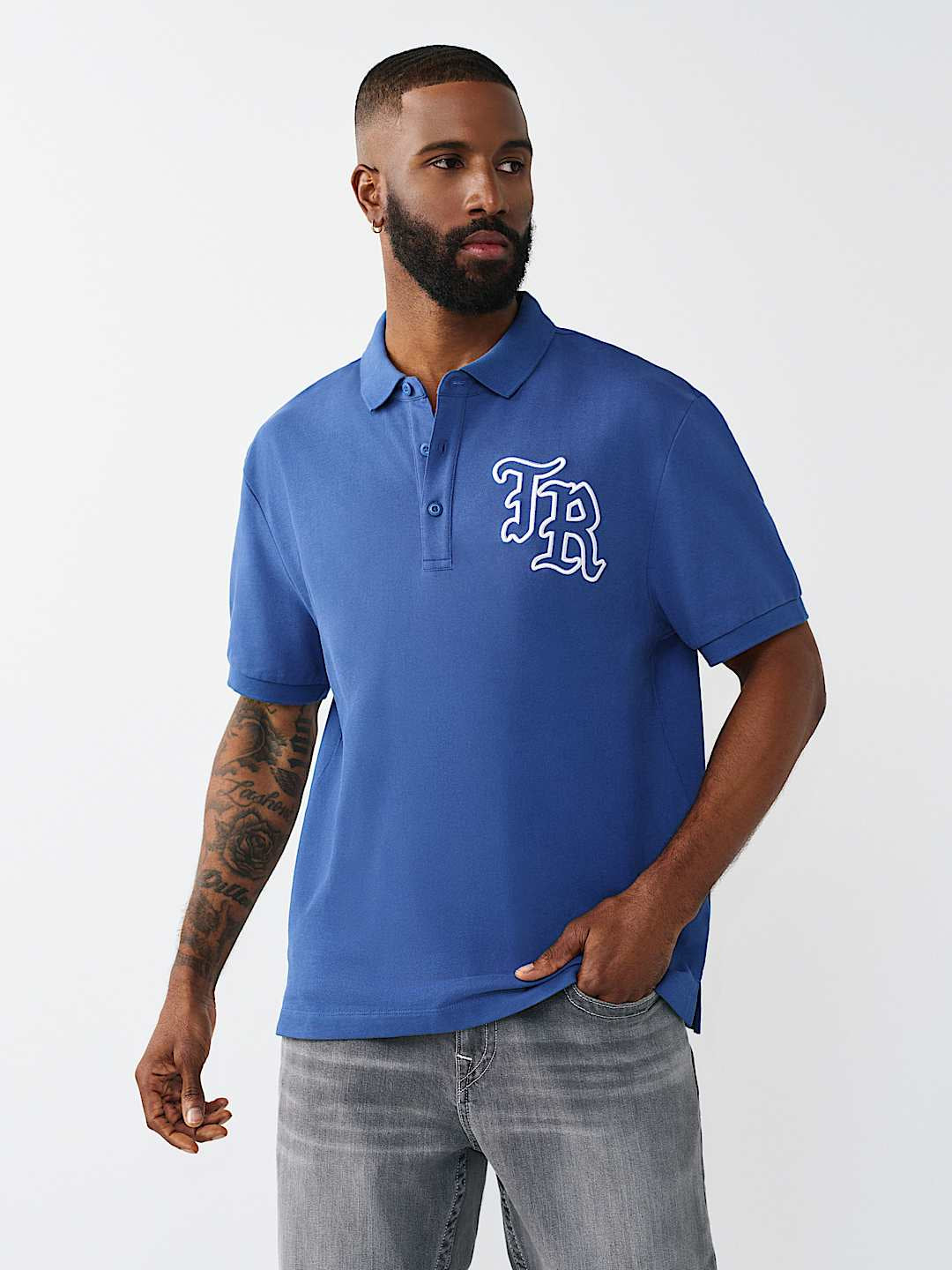 True Religion - Embroidered Stitch Dept Polo Shirt