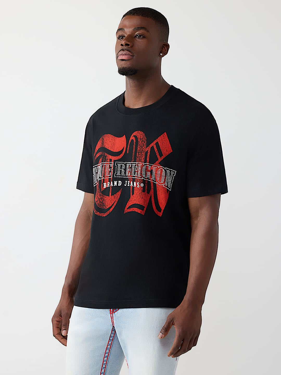 True Religion - Rhinestone Logo Tee