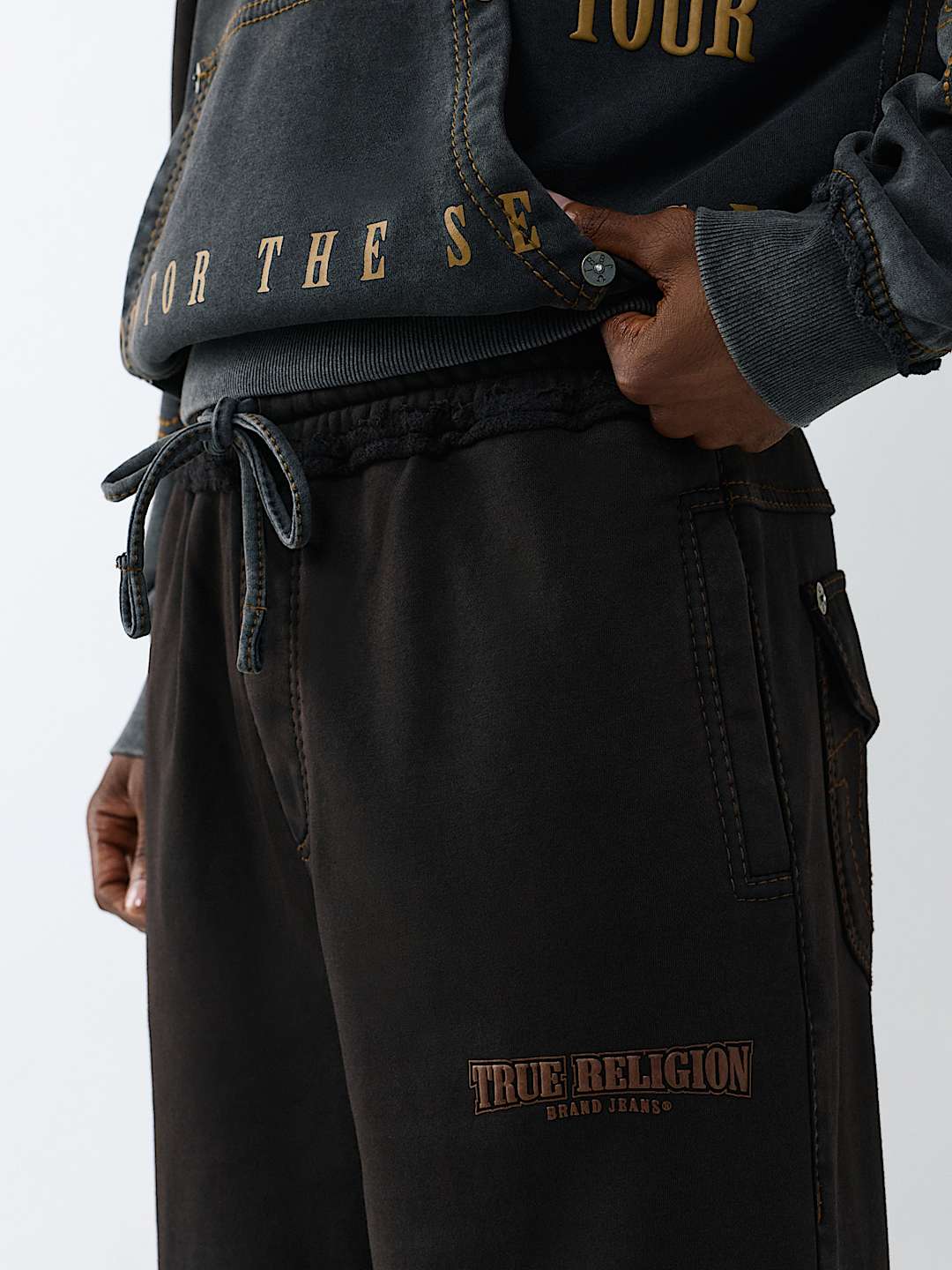 True Religion - Big T Washed Baggy Sweatpant