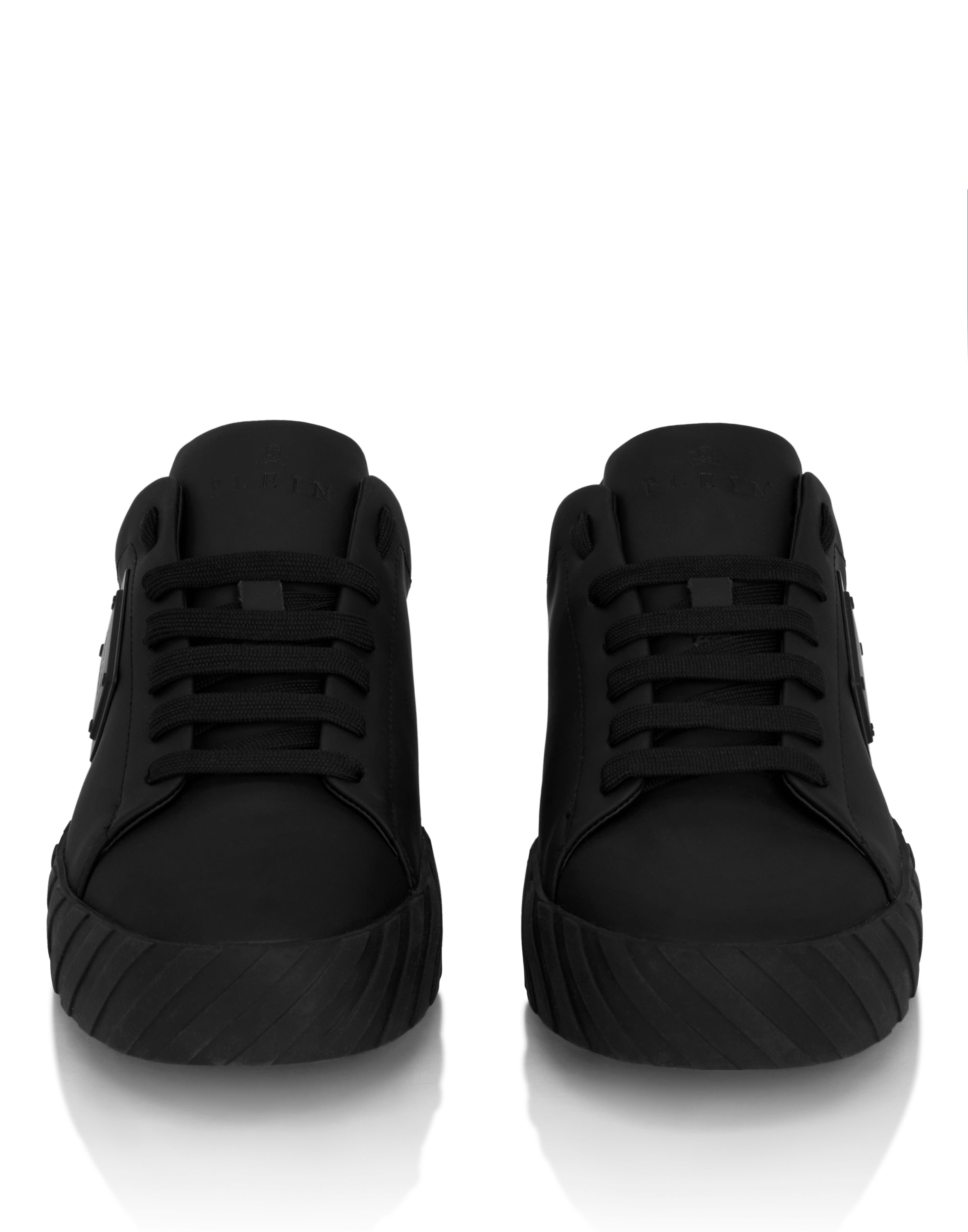 PHILIPP PLEIN - Nappa Leather Low-Top Sneakers Placca